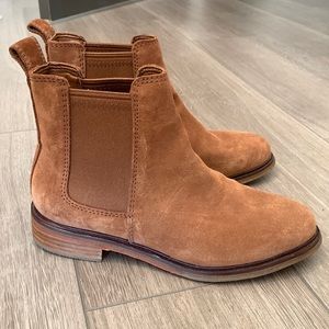 Clark’s genuine suede chelsea ankle boots